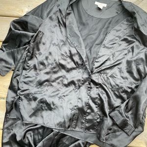 90s embroidered pajama set